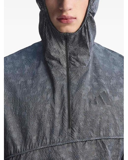Adidas Gray Terrex Xploric Clima365 Printed Wind Jacket for men
