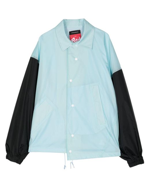 Fumito Ganryu Blue X Phenomenon Logo-print Shirt Jacket for men