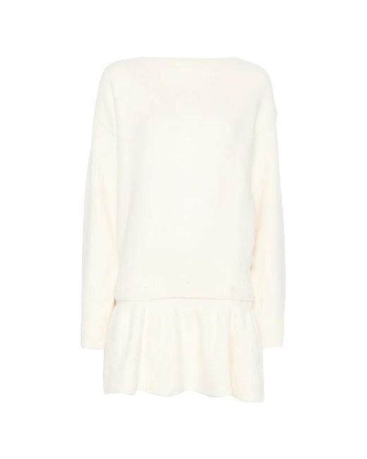 Jersey Corinth Con Detalles Peplum Source Unknown de color White