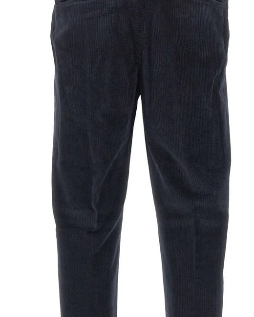 Devore Blue Welt-Pocket Trousers for men