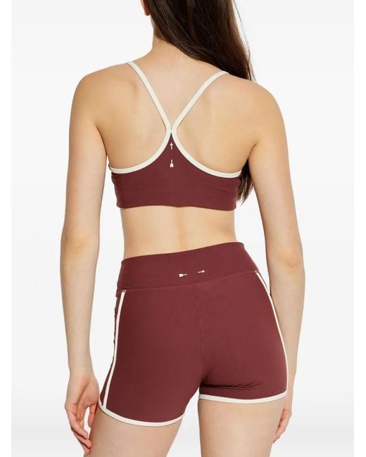 The Upside Red Samara Contrast-Trim Sports Bra