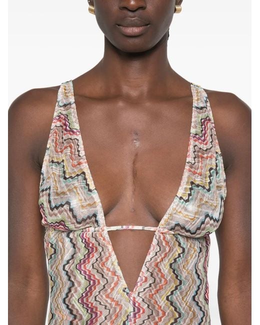 Missoni White Zigzag-Pattern Jumpsuit