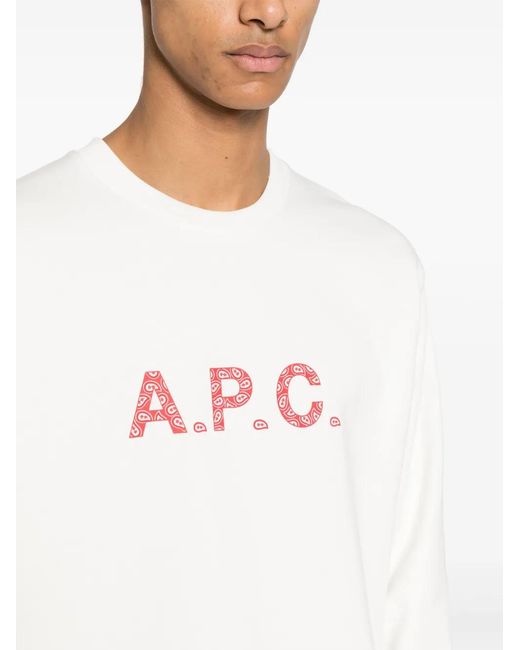 A.P.C. White Sweat Timothy Clothing for men