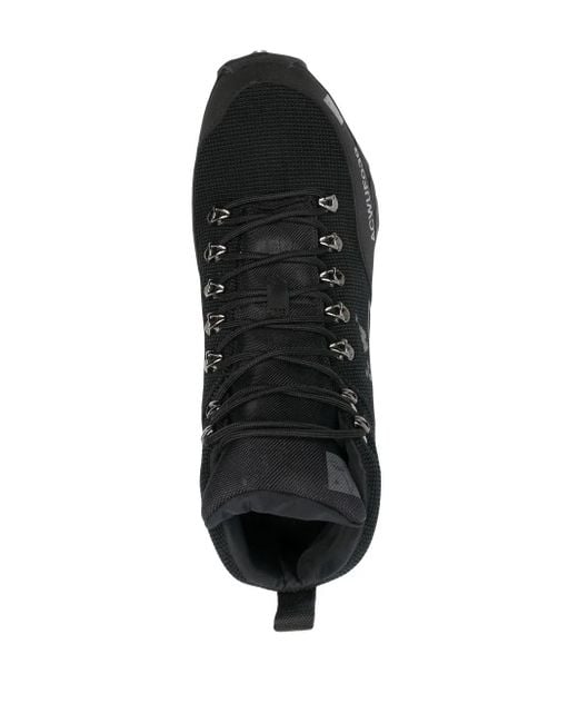 A_COLD_WALL* Black Logo-Print Mesh High-Top Sneakers for men