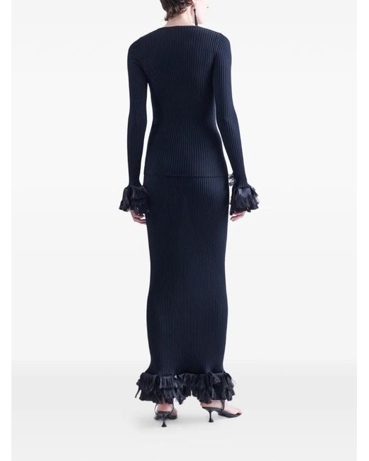 FFORME Blue Nova Fringe-Trimmed Sweater