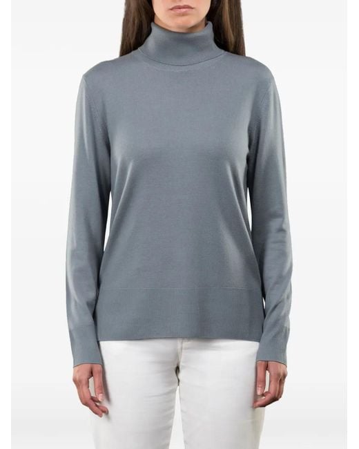 Moorer Blue Nataly Roll-Neck Sweater