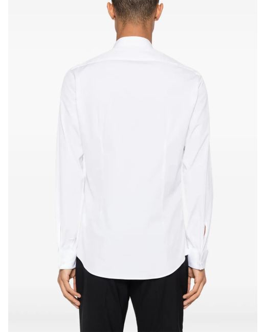 Fursac White Poplin Cotton Shirt for men