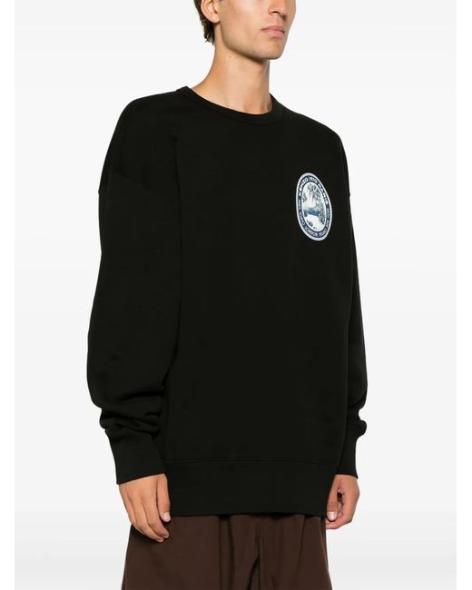 KENZO Black Sweatshirt With Application for men