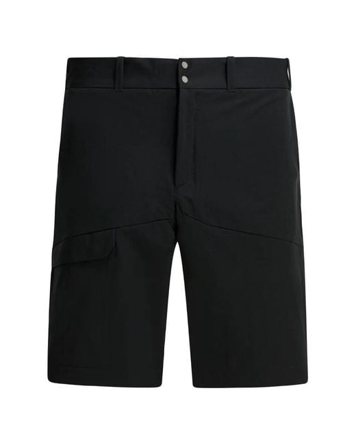 Houdini Sportswear Black M's Go Logo-Embroidered Cargo Shorts for men