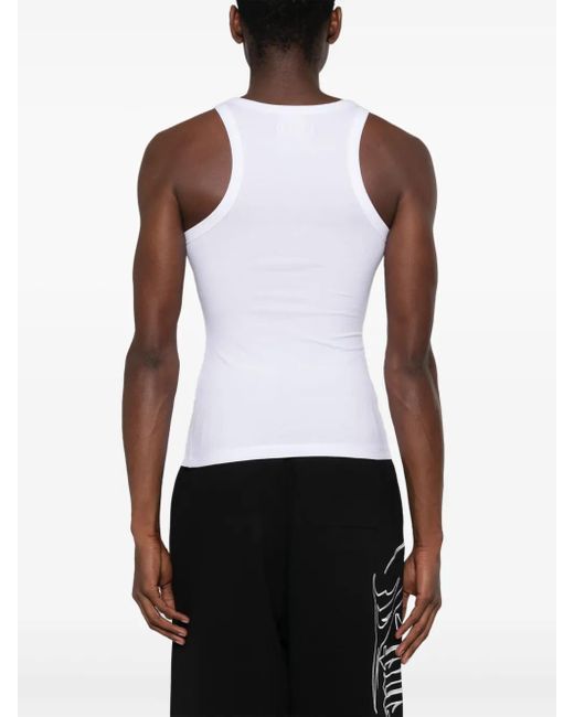 Vetements White Tanktop Mit Logo-Stickerei