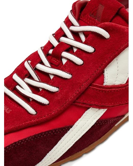 Alohas Red Baskets Tb.304 À Empiècements Et Lacets
