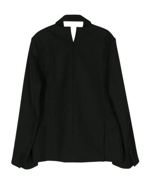 BOTTER Black Notched-Lapel Double-Breasted Blazer for men