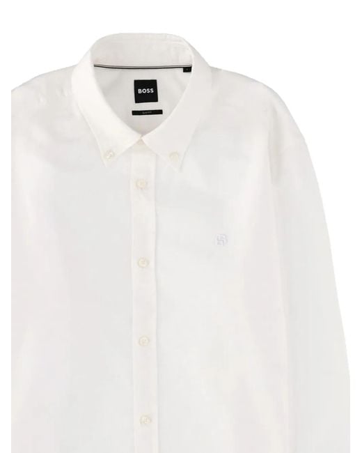 Boss White Chemise À Boutonnière Sur Le Devant for men