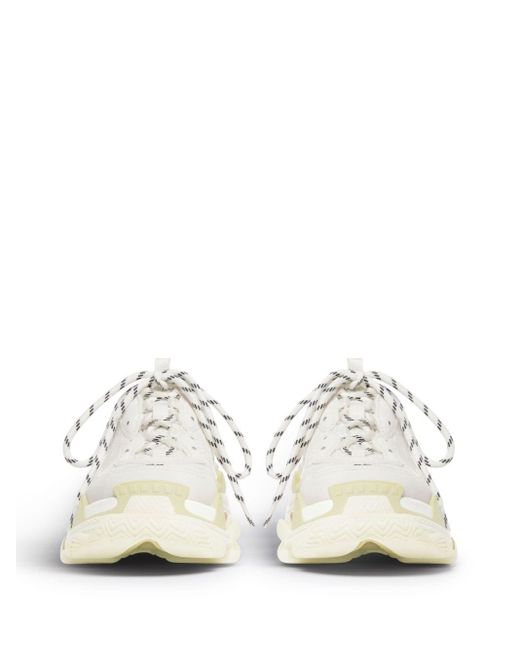 Balenciaga White Triple S Mule Sneakers for men