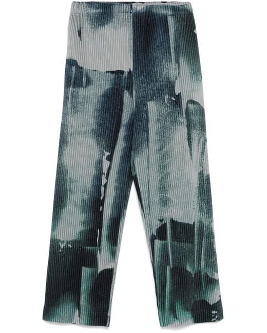 Homme Plissé Issey Miyake Blue Wind Walk Trousers for men