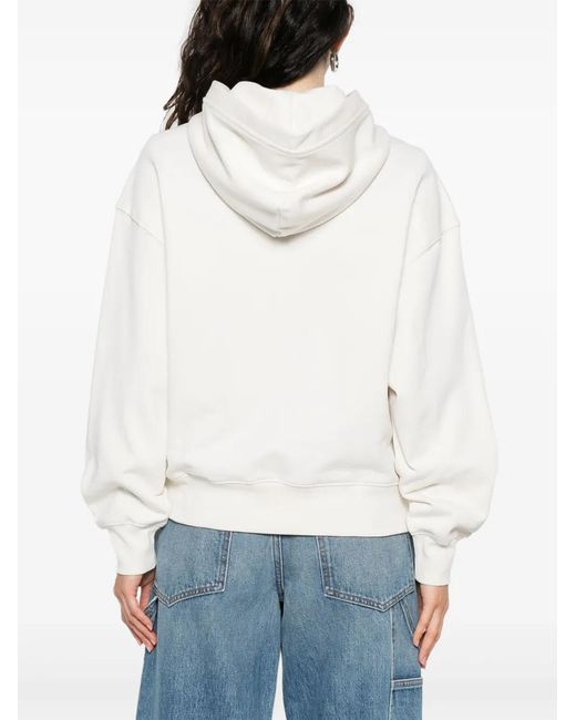 Calvin Klein White Hooded Sweatshirt With Zip
