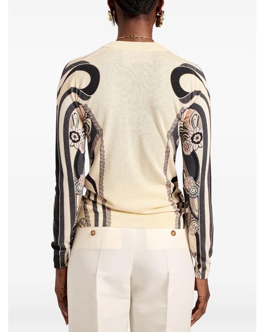 LaDoubleJ Natural Printed Knitted Top