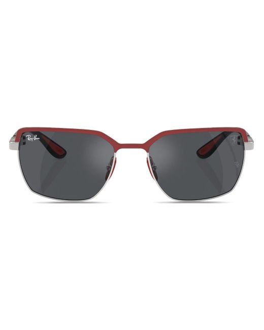 Ray-Ban Gray X Scuderia Ferrari Square-frame Sunglasses