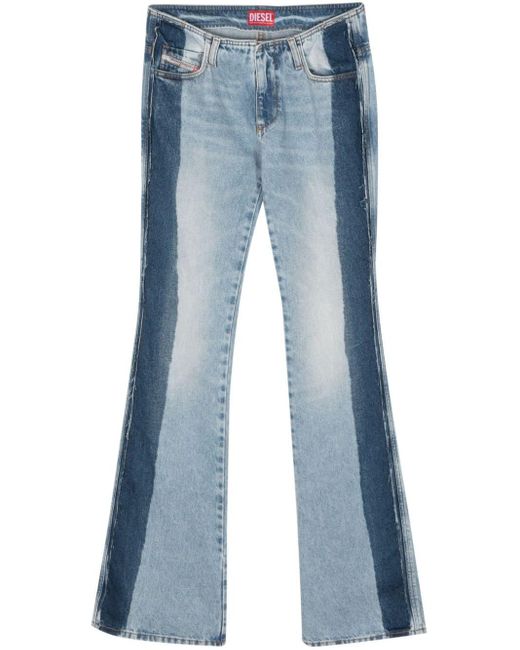 DIESEL Blue D-dale Low-rise Bootcut Jeans