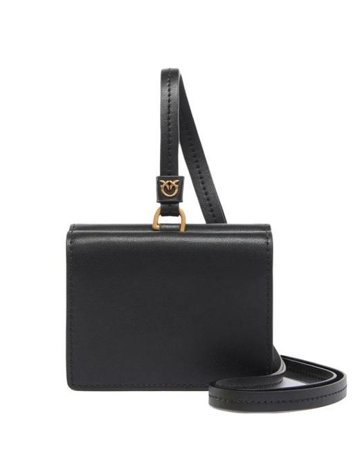 Pinko Black Wrist-Strap Tri-Fold Wallet