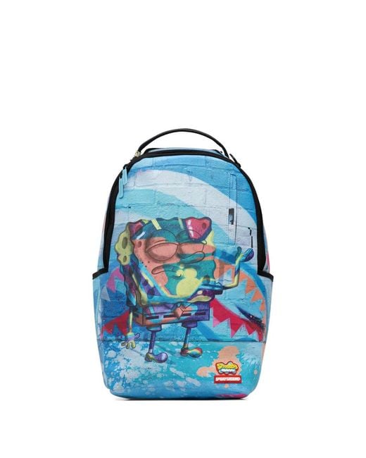 Mochila Con Estampado Spongebob Sprayground de color Blue