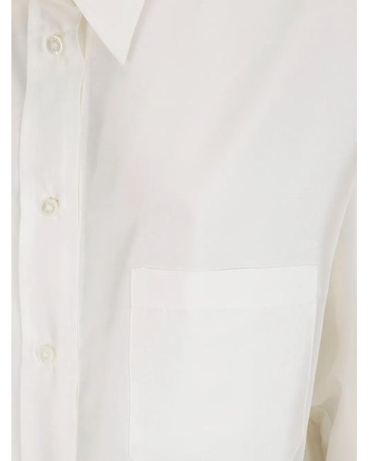 Alberto Biani White Patch-Pocket Shirt