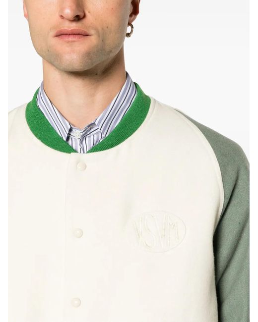 Visvim Filz-Collegejacke Mit Logo-Patch in Green für Herren