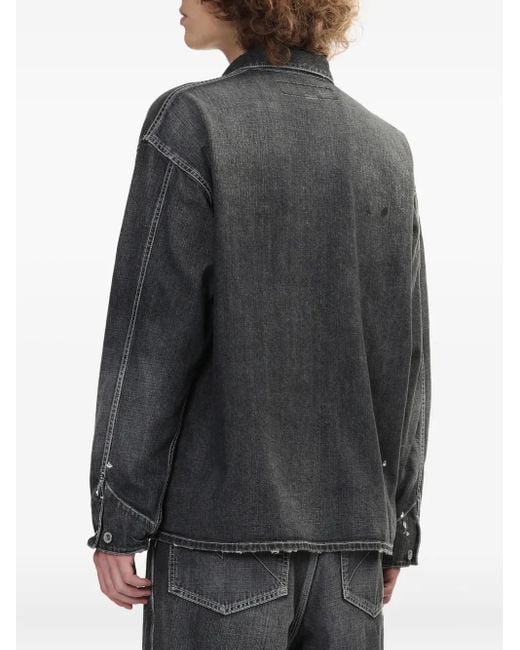 Neighborhood Gray Multi-Pocket Denim Jacket for men