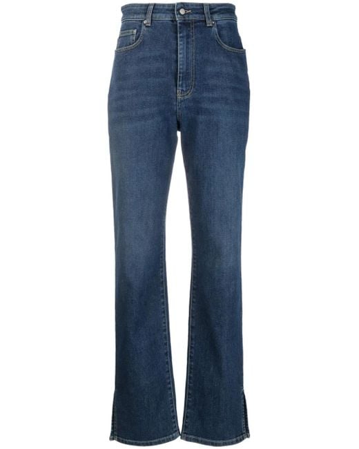 Fabiana Filippi Blue Side-Slit Bootcut Jeans