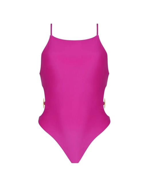 Amir Slama Pink X Tati Barbieri Cut-Out Starfish-Embellished Swimsuit
