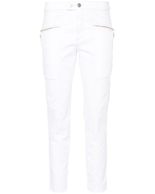 Jeans skinny con applicazione logo di Isabel Marant in White