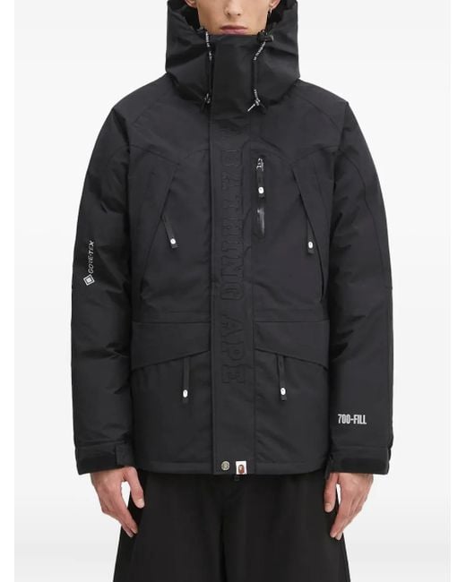 A Bathing Ape Black Gore-Tex Snowboard Padded Jacket for men