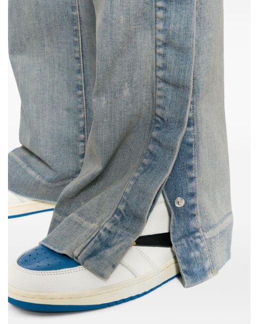 Amiri Blue Distressed Wide-leg Jeans for men