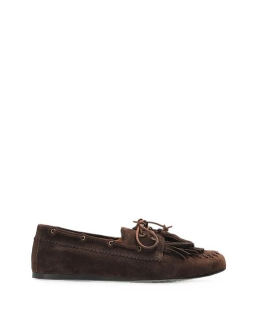 Isabel Marant Brown Fersi Tassel Ballet Flats