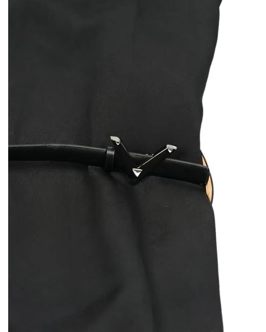 Valentino Garavani Black Bead-Embellished Ruffled Midi Dress