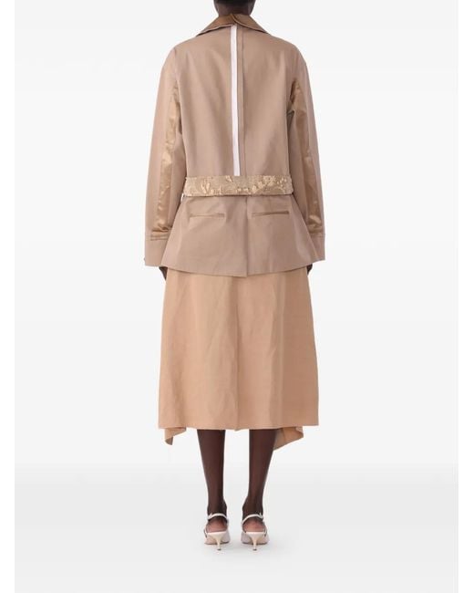 Jason Wu Brown X Robert Rauschenberg Boxy Twill Cropped Jacket