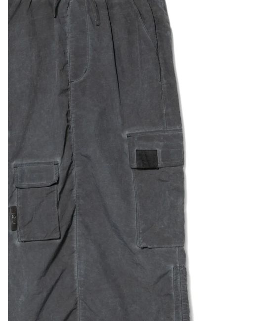 Izzue Gray Logo-Patch Skirt