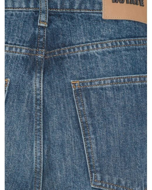 ROTATE BIRGER CHRISTENSEN Blue Five-Pocket Wide-Leg Jeans