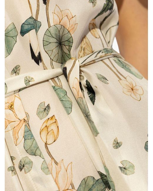 Munthe Natural Flora Print Silk Dress