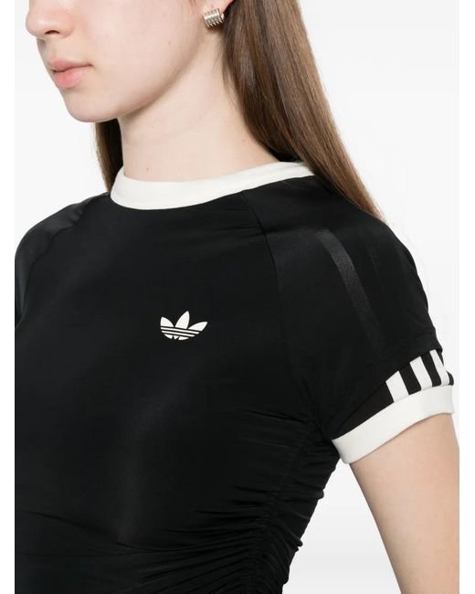 Adidas Black Three Stripe Logo T-Shirt