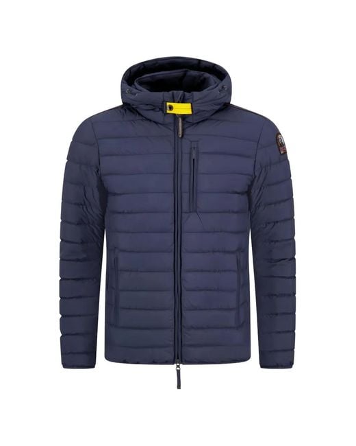 Parajumpers Blue Last Minute Hooded Down Jacket for men