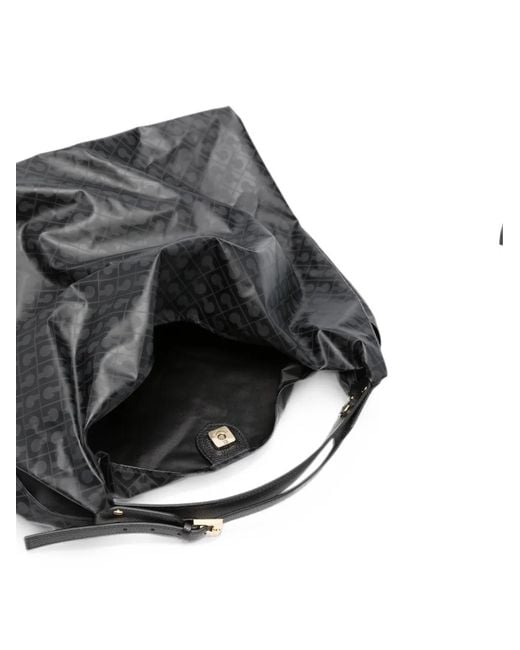 Gherardini Black Amazzonia Monogram-Print Shoulder Bag