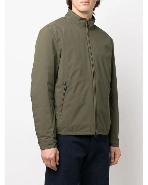 Woolrich Green Logo-Patch Bomber Jacket for men