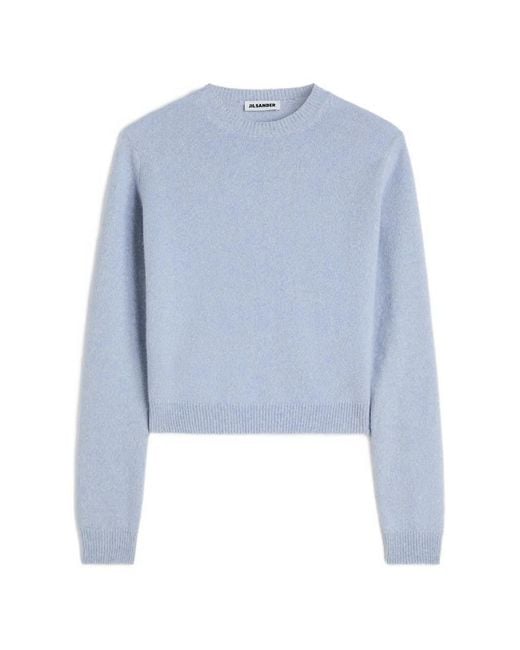 Jil Sander Blue Crew-Neck Sweater