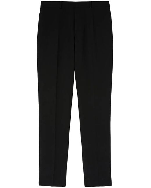 Jil Sander Black Flat Front Slim Fit Pants for men