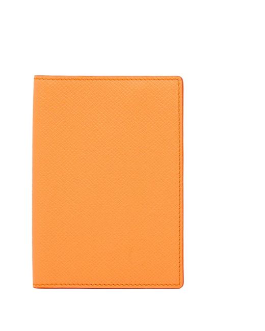 Smythson Orange Panama Pass-Etui