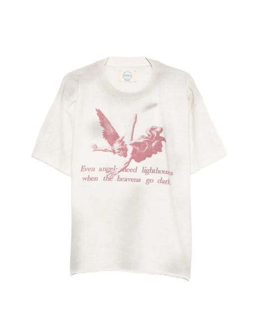 ERCOLE STUDIO White Graphic-Print T-Shirt for men