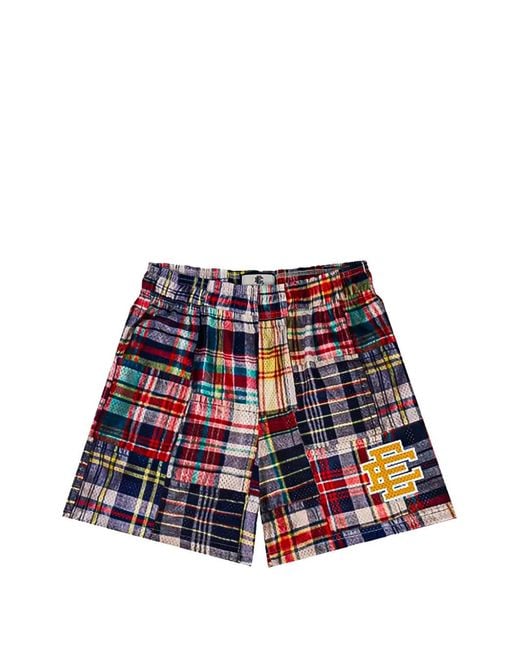 Shorts Tartan Ee Basic di Eric Emanuel in Red da Uomo