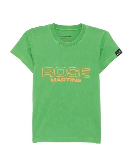 Martine Rose Green Shrunken T-Shirt