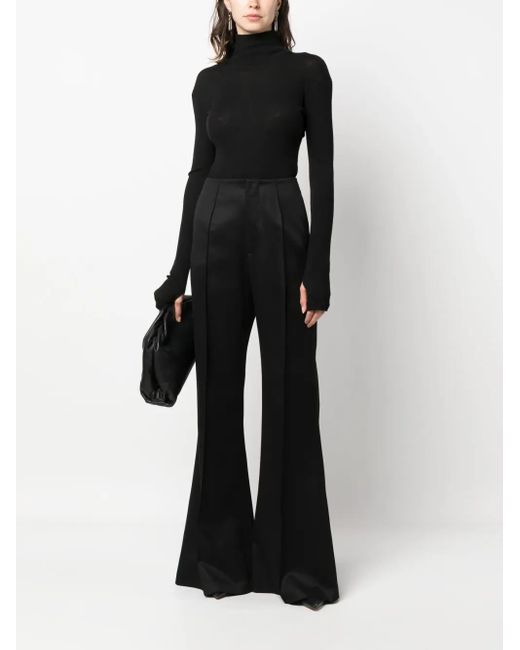 Fabiana Filippi Black High-Waist Flared Trousers